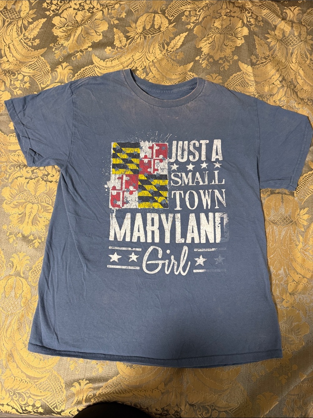 🔥 Just A Small Town Maryland Girl Graphic Tee - Navy Blue 🔥